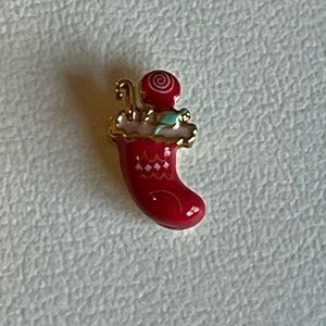 Origami Owl Holiday Red stocking Charm